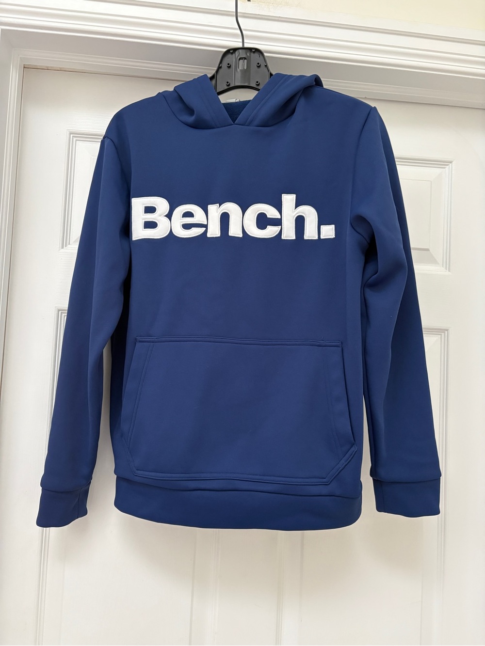 Bench Navy Blue Hooded Pullover with White Logo